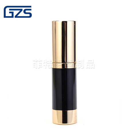 Aluminum Airless Bottle - bright gold black flask